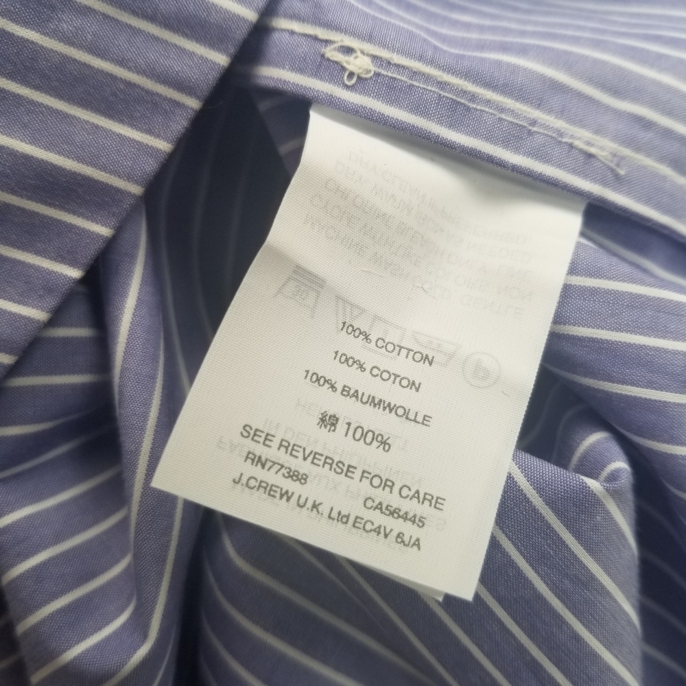 J. Crew Stripe Off Shoulder Blouse Size 12/Large Blue White Stripe - Picture 7 of 10